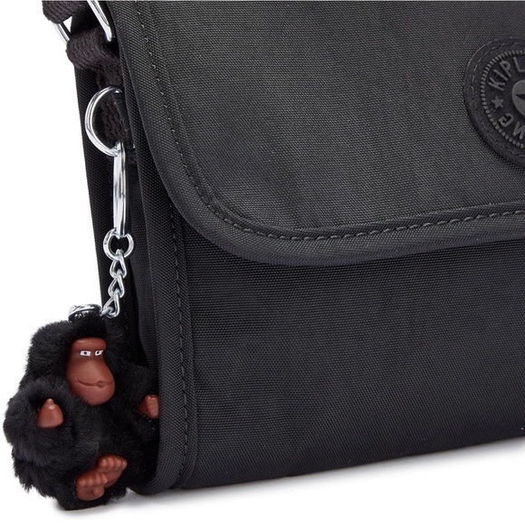 Kipling Aisling crossbody bag in Black With Monkey Keychain - Picture 4 of 6
